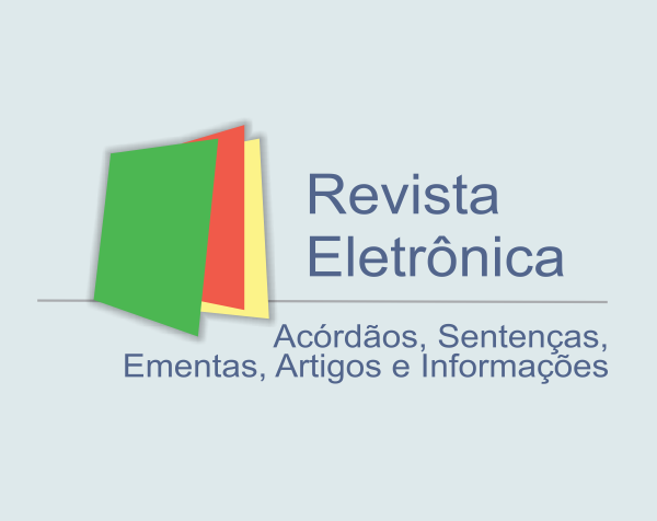 3 cartões, em verde, vermelho e amarelo. Texto "Revista Eletrônica".