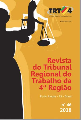 Capa de fundo laranja com imagem da deusa da justiça na cor preto.